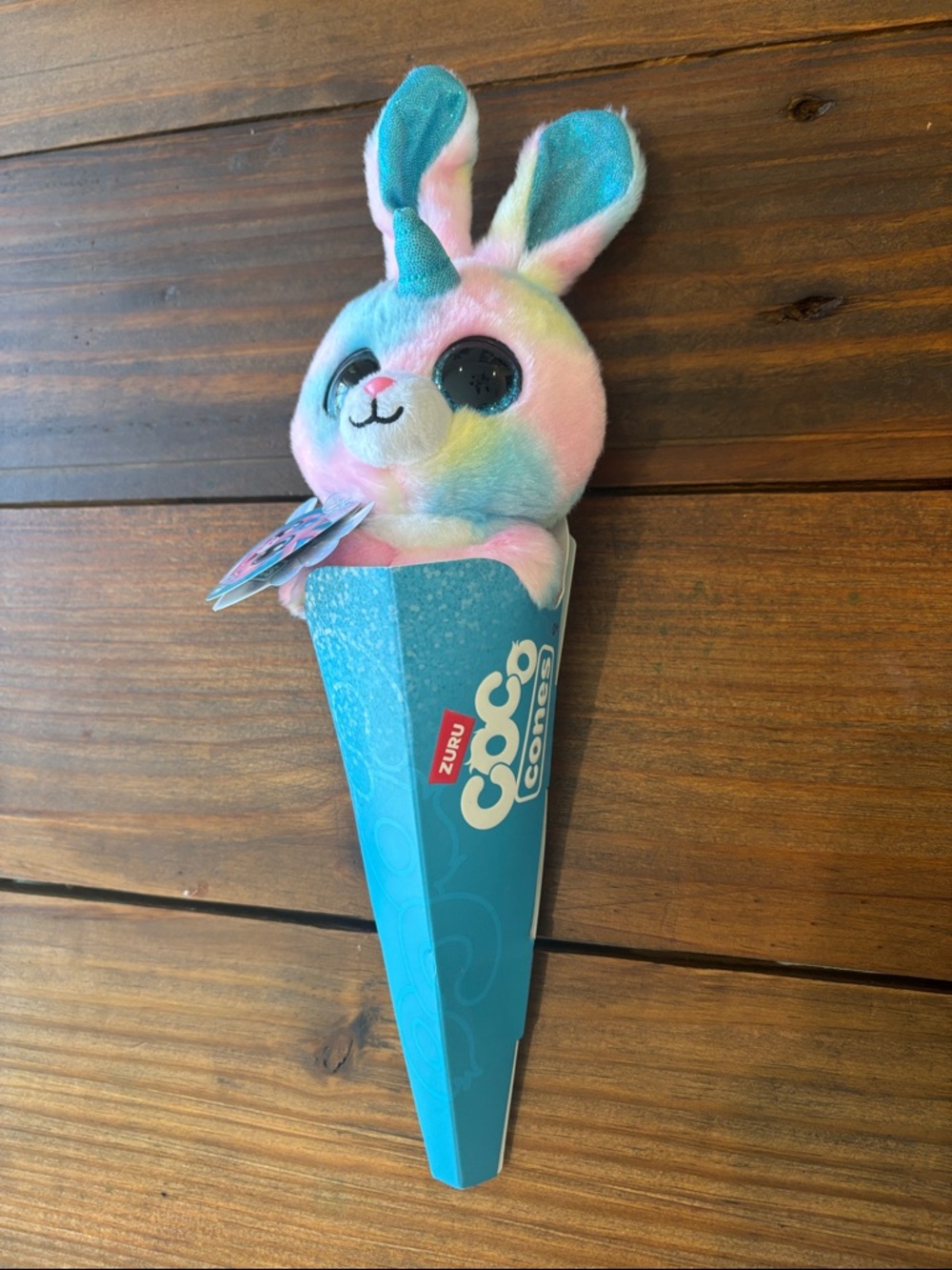 Zuru CoComelon Cone Bunny Plush - Pastel Rainbow